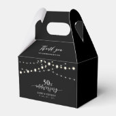 String Lights Zwart 50ste bruiloft Jubileum Party Bedankdoosjes (Voorkant Zijde)