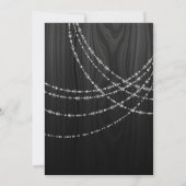 String Lights Zwart Rustiek Paren Trouwdouche Kaart (Achterkant)