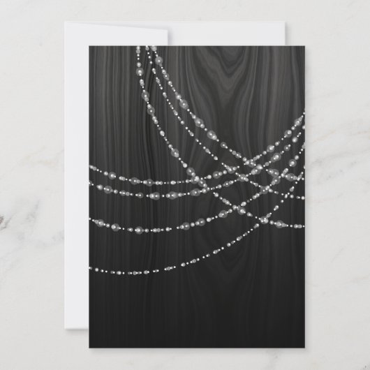 String Lights Zwart Rustiek Paren Trouwdouche Kaart (Achterkant)