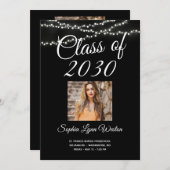 String of Lights Afstuderen Foto Kaart (Voorkant / Achterkant)