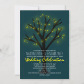 String of Lights Oak Tree Huwelijksuitnodigingen Kaart (Voorkant)