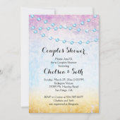 String of Lights op een Grungy Beach Sunset Kaart (Voorkant)