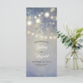 String of Lights Rustiek Stoffig Blauw Trouwprogra Programma (Staand voorkant)