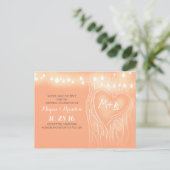 String of lights tree save the date briefkaarten (Staand voorkant)