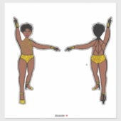 String of Stones Web Terug Geel #1 Sticker (Vel)