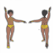 String of Stones Web Terug Geel #1 Sticker (Voorkant)