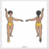 String of Stones Web Terug Geel #2 Sticker (Vel)