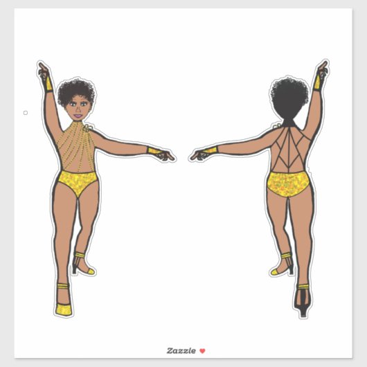 String of Stones Web Terug Geel #2 Sticker (Vel)