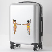 String of Stones Web Terug Geel #2 Sticker (Koffer)