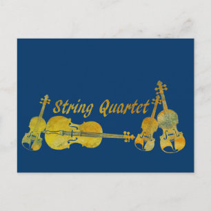 String Quartet in Gold Briefkaart