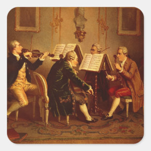 String Quartet Vierkante Sticker