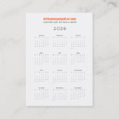 String Scapes Muziek Gitaar Art w / Kalender QR Co Visitekaartje (Achterkant)