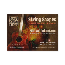 String Scapes Muziek Gitaar Art w / Kalender QR Co