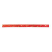 String Shiny Gold Twinkle Stars op Vibrant Red Lint (Voorkant)
