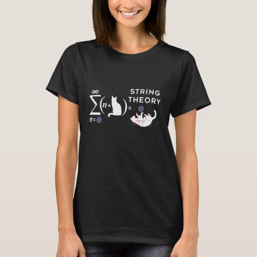 String Theory Is je kat een genie Grappig T-shirt (Voorkant)
