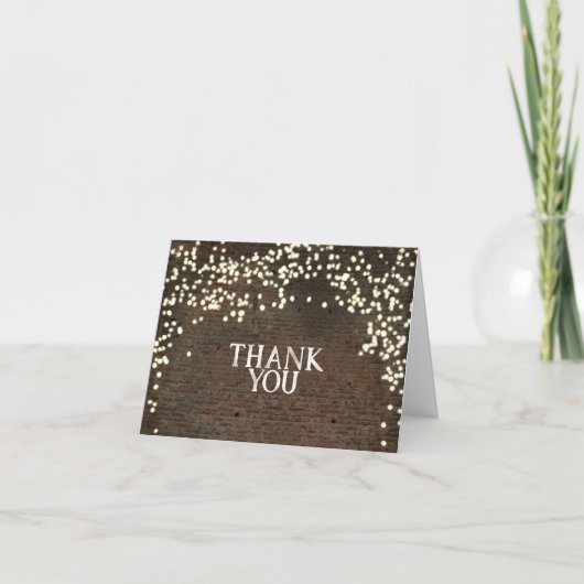 String Twinkle Lights Bedankt Notities Urban Brick (Voorkant)