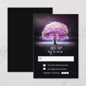 String van lichten boom bruiloft RSVP kaarten Kaartje (Voorkant / Achterkant)
