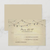 String van lichten bruiloft RSVP kaarten Kaartje (Voorkant / Achterkant)