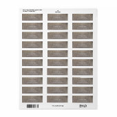 String van Lichten en Hout Rustiek Etiket (Full Sheet)