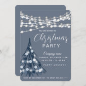 String verlichting moderne corporate kerstfeest kaart (Voorkant / Achterkant)