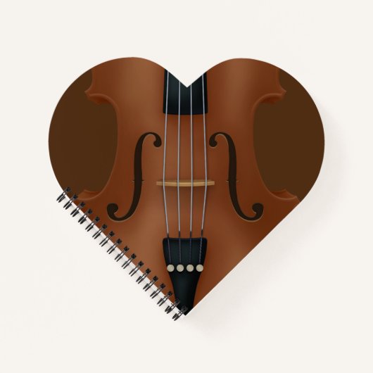 Stringed instrument Cello Violin Viola Heart Notitieboek (Voorkant)