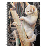 Strings of Imagination – Surreal Cat Notebook Notitieboek (Voorkant)