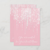 Strings Pink Sweet 16th 15th Bridal Spark Girly Kaart (Voorkant / Achterkant)