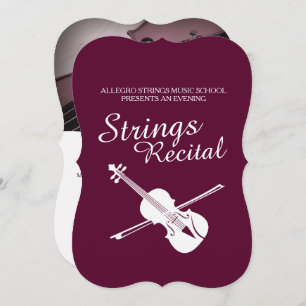 Strings recital viool klassieke muziek uitnodiging