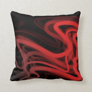 Stringy Red Abstract Kussen