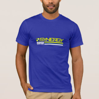 Strip op blauw medium t-shirt