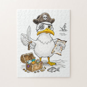 Strip Piraten Vogel Schatzoektocht Legpuzzel