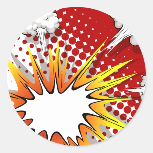 Stripballon Ronde Sticker (Voorkant)