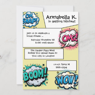 Stripboek Actie Speech Bubbles Kaart