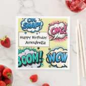 Stripboek Actie Woorden Speech Bubbles Servet (Insitu)