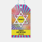 Stripboek Bar Mitzvah Star of David Cadeaulabel (Achterkant)