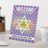 Stripboek Bar Mitzvah Star of David Reclamebord Met Voetstuk (Insitu)