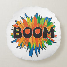 Stripboek Boem Pop Art Ronde Worp Kussen