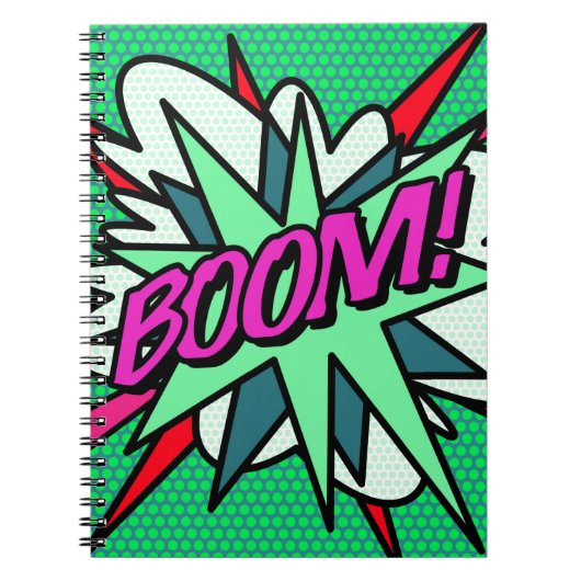 Stripboek BOOM Cool Plezier Modern Notitieboek (Voorkant)