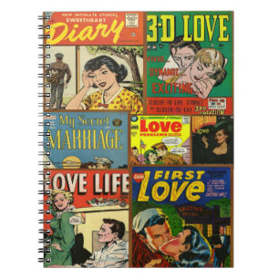 Stripboek 💥 Classic Love Collage Notitieboek