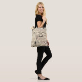" stripboek Classified ads" Canvas tas (Op model)