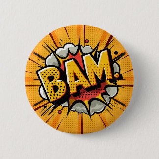 Stripboek Exclamations BAM Tekst Ronde Button 5,7 Cm