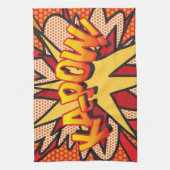 Stripboek KA-POW Leuk Moderne Typografie Theedoek (Verticaal)