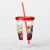 Stripboek Kerstman/Kerstmis Acryl Drinkbeker (Links)