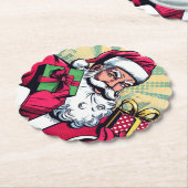 Stripboek Kerstman/Kerstmis Kartonnen Onderzetters (Gekanteld)