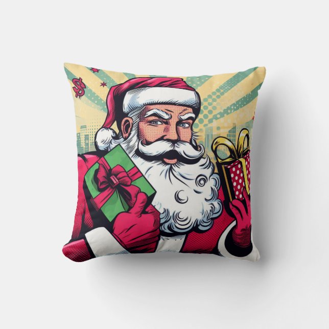 Stripboek Kerstman/Kerstmis Kussen (Voorkant)