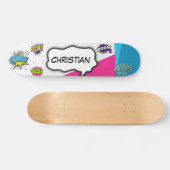 Stripboek Kunst Pop Plezier Skateboard (Horizontaal)
