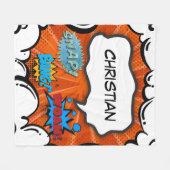 Stripboek Pop Art Bang Custom Fleece Deken (Voorkant (Horizontaal))