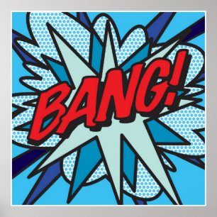 Stripboek Pop Art BANG Poster