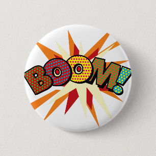 Stripboek Pop Art BOOM! Ronde Button 5,7 Cm