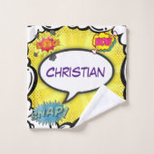 Stripboek Pop Art Custom Bad Handdoek (Wasdoekje)